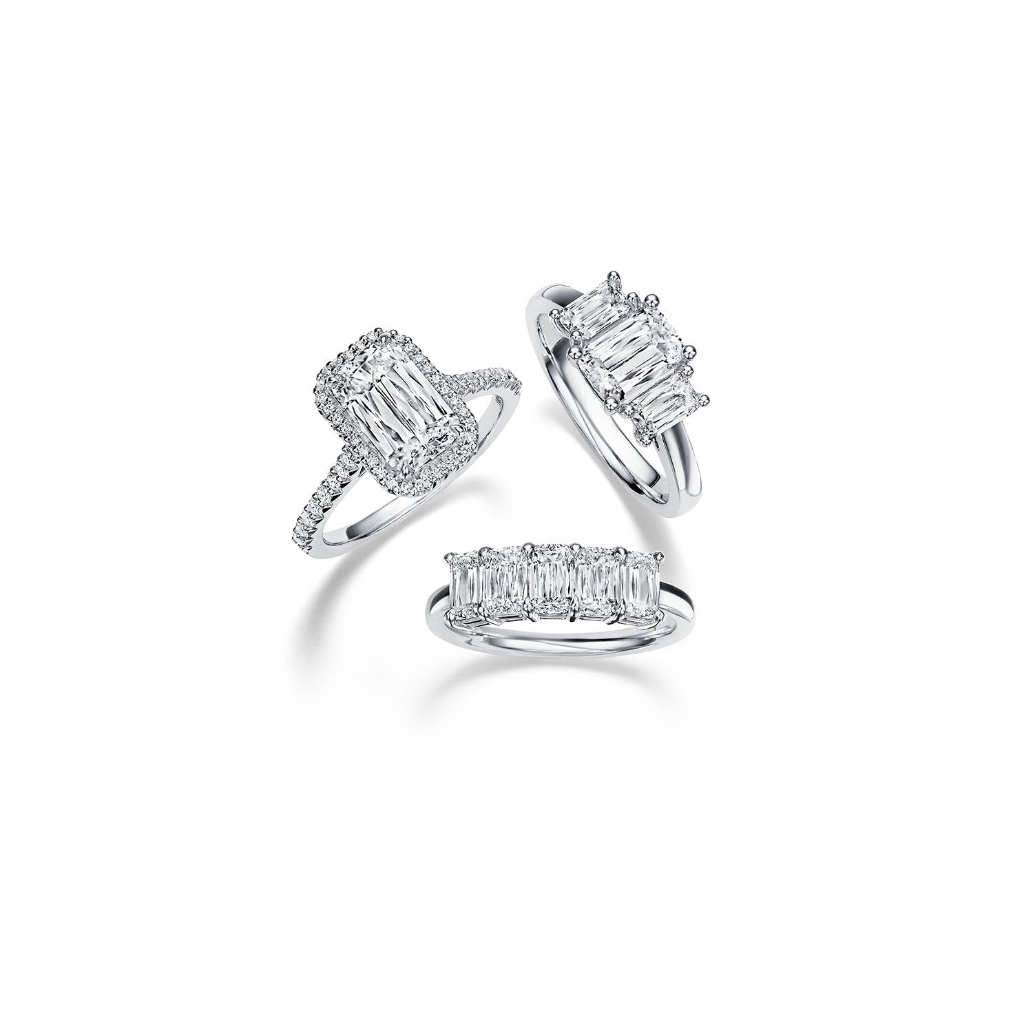 Fink's Platinum ASHOKA® Diamond Five Stone Wedding Band